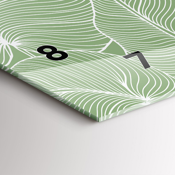 Reloj horizontal Patrón de hojas en la naturaleza