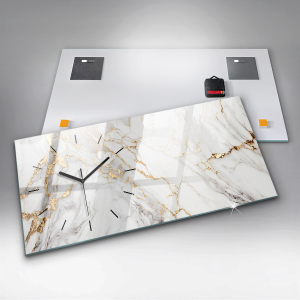 Reloj de cristal horizontal Mármol decorativo