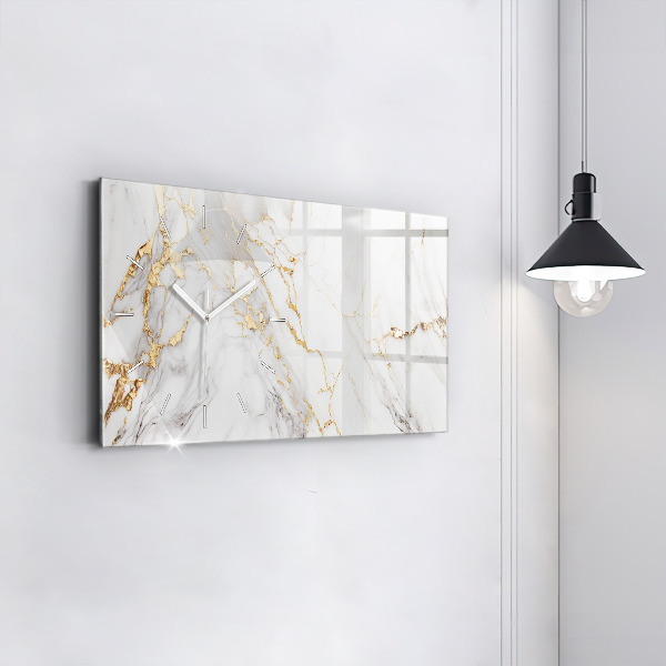 Reloj de cristal horizontal Mármol decorativo