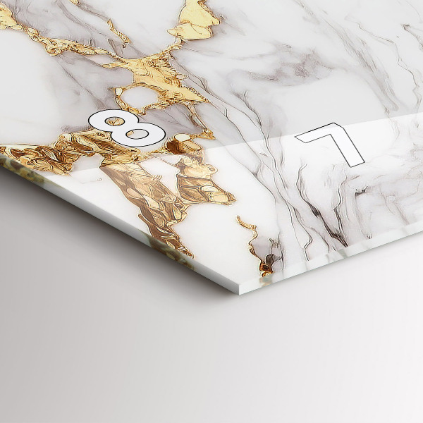 Reloj de cristal horizontal Mármol decorativo