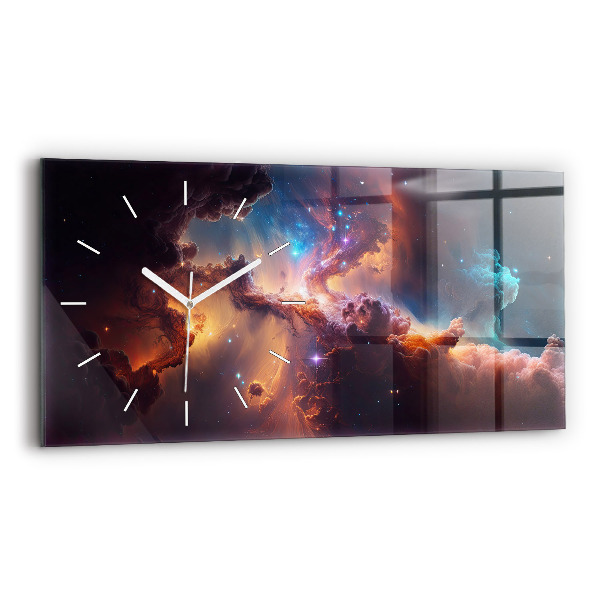Reloj horizontal Mundo cósmico de estrellas