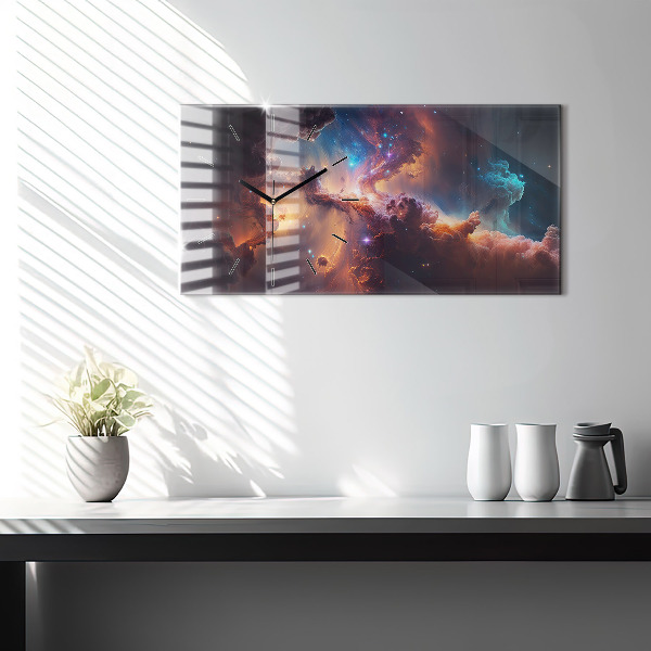 Reloj horizontal Mundo cósmico de estrellas