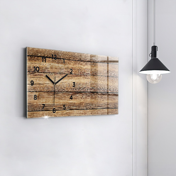 Reloj horizontal Tablones de madera