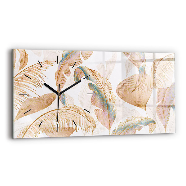 Reloj horizontal Naturaleza con hojas