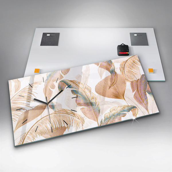 Reloj horizontal Naturaleza con hojas