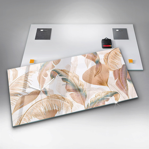 Reloj horizontal Naturaleza con hojas