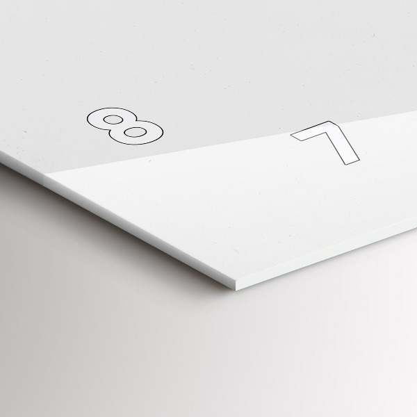 Reloj de cristal horizontal Arte en mármol