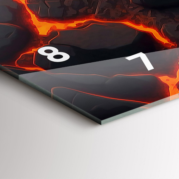 Reloj de cristal horizontal Volcán de lava