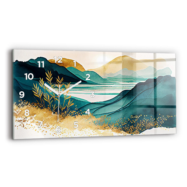 Reloj de cristal horizontal Paisaje montañoso