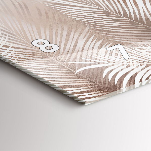 Reloj de cristal horizontal Hojas tropicales