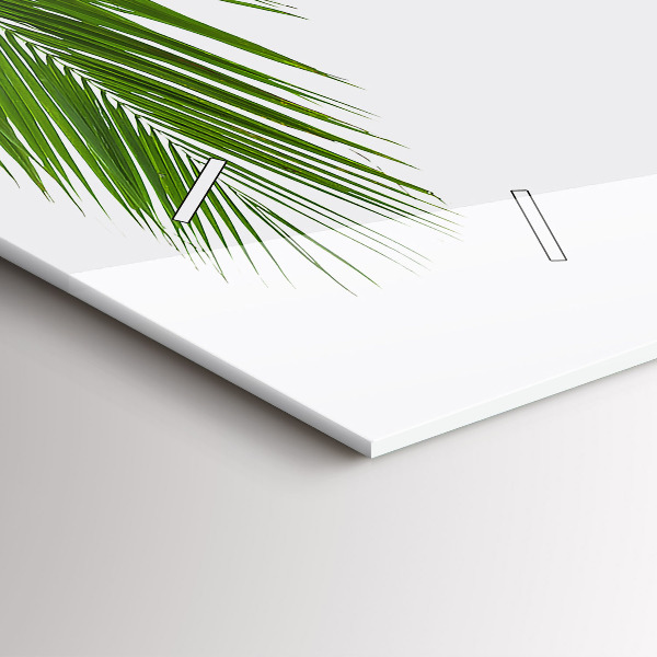 Reloj horizontal Naturaleza de hojas de palmera