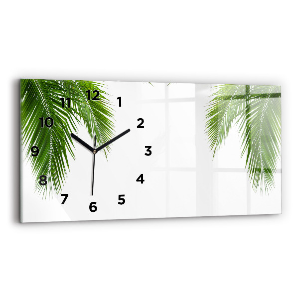 Reloj horizontal Naturaleza de hojas de palmera