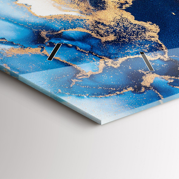 Reloj de cristal horizontal Patrón de mármol