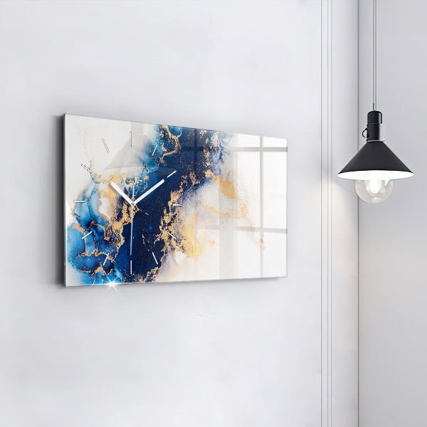 Reloj de cristal horizontal Patrón de mármol