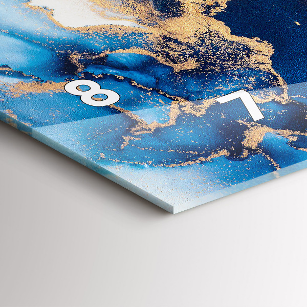 Reloj de cristal horizontal Patrón de mármol