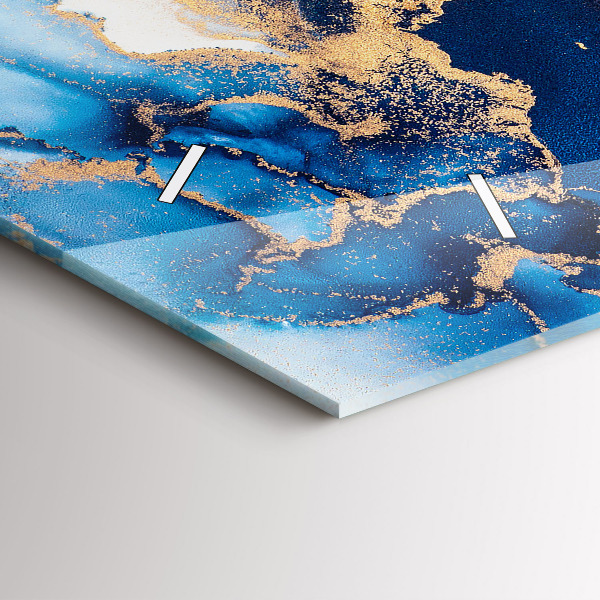 Reloj de cristal horizontal Patrón de mármol