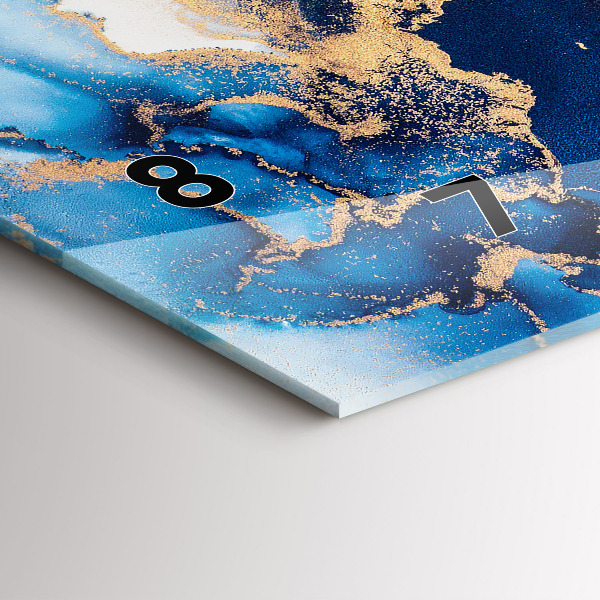 Reloj de cristal horizontal Patrón de mármol