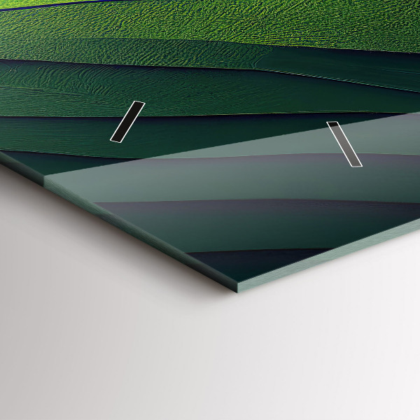 Reloj de cristal horizontal Abstracción campos verdes