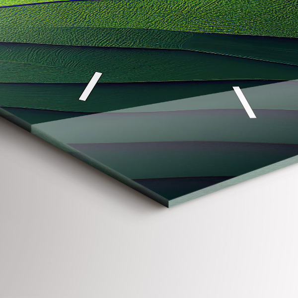 Reloj de cristal horizontal Abstracción campos verdes