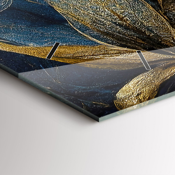 Reloj de cristal horizontal Flores decorativas