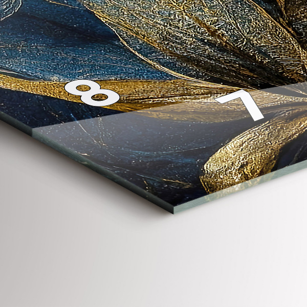 Reloj de cristal horizontal Flores decorativas