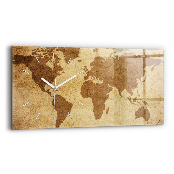 Reloj horizontal Mapamundi vintage