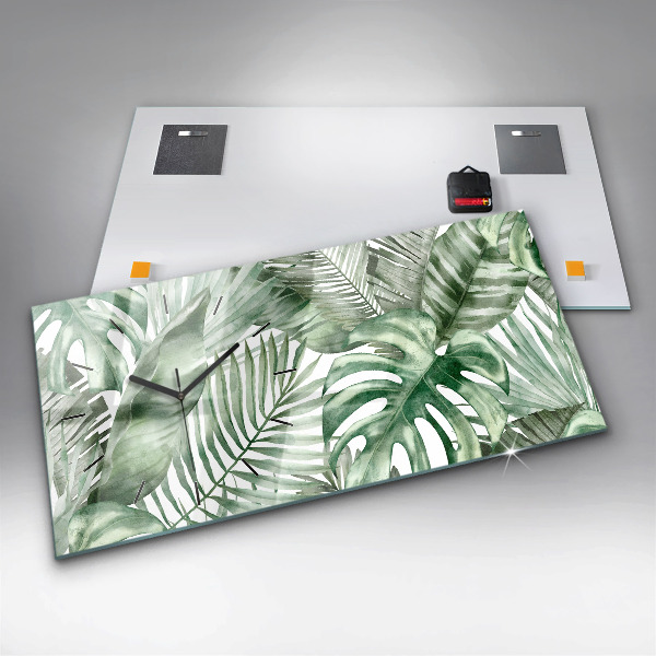 Reloj horizontal Hojas de plantas