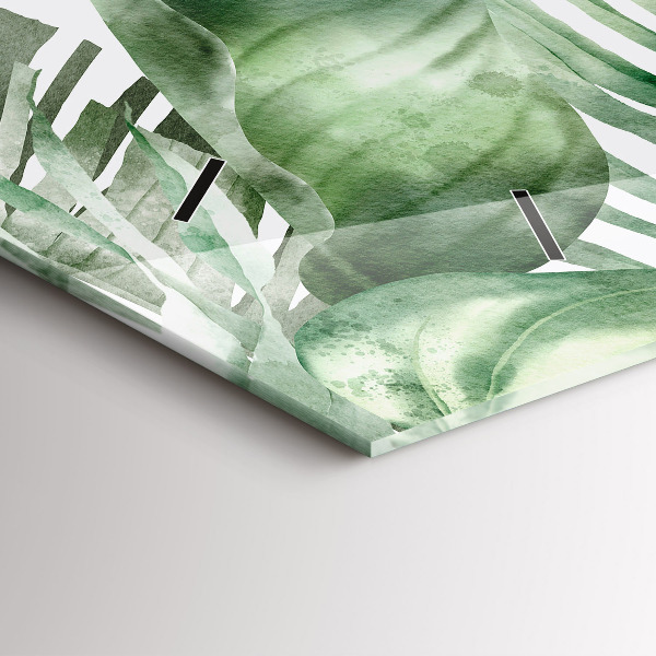 Reloj horizontal Hojas de plantas