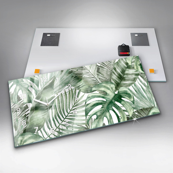 Reloj horizontal Hojas de plantas