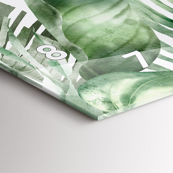 Reloj horizontal Hojas de plantas