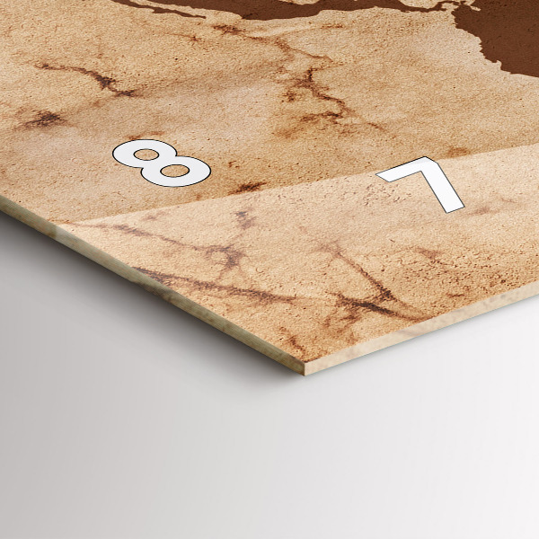 Reloj horizontal Mapamundi vintage