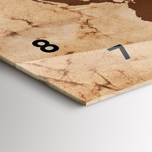 Reloj horizontal Mapamundi vintage