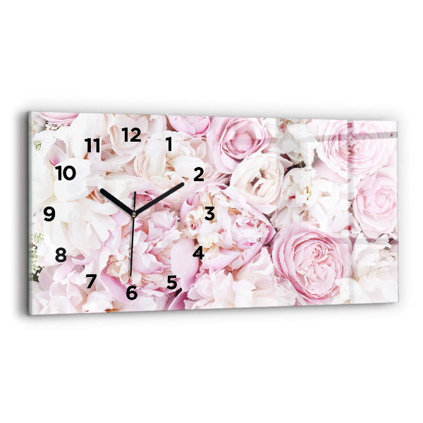 Reloj horizontal Flores decorativas