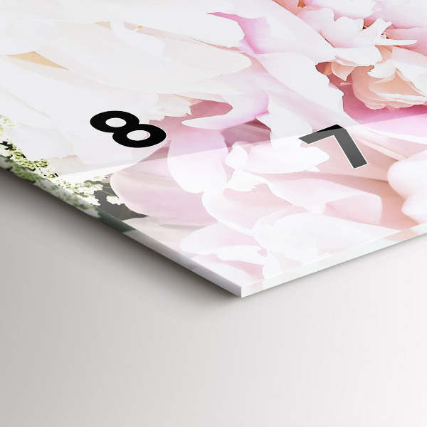 Reloj horizontal Flores decorativas