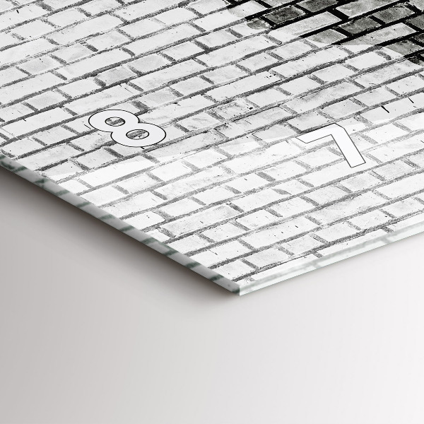 Reloj horizontal Pared de ladrillo Mapa del mundo