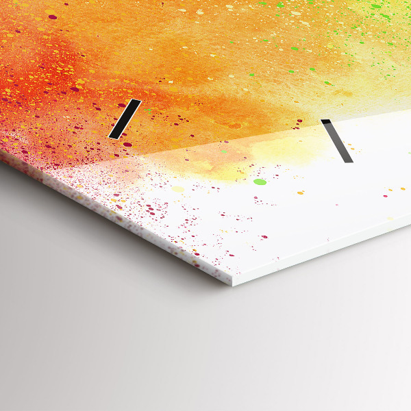 Reloj de cristal horizontal Arco iris abstracto