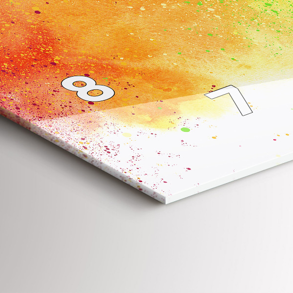 Reloj de cristal horizontal Arco iris abstracto