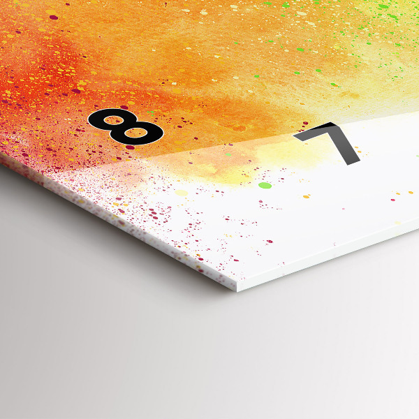 Reloj de cristal horizontal Arco iris abstracto