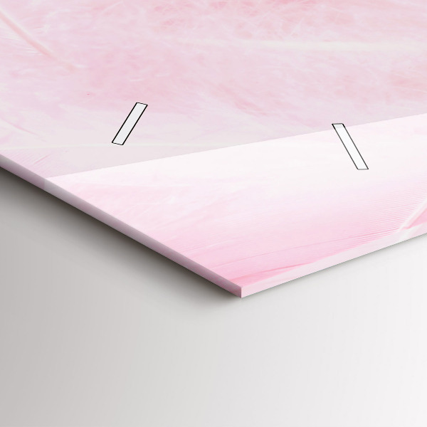 Reloj de cristal horizontal Plumas abstracto