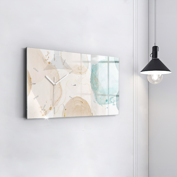 Reloj horizontal Manchas de acuarela