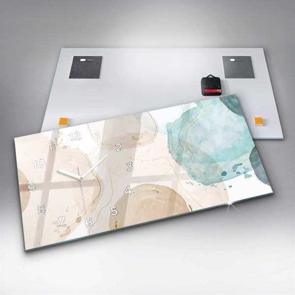 Reloj horizontal Manchas de acuarela