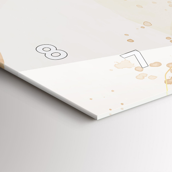 Reloj horizontal Manchas de acuarela