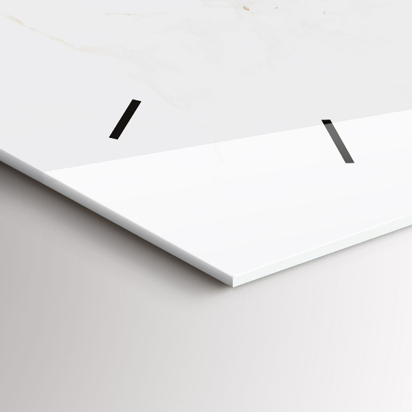 Reloj de cristal horizontal Elegante mármol