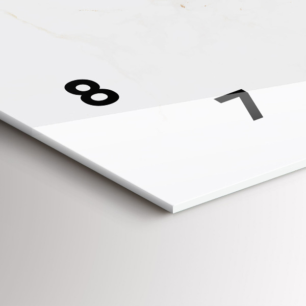 Reloj de cristal horizontal Elegante mármol