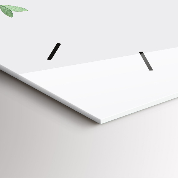 Reloj de cristal horizontal Hojas de planta