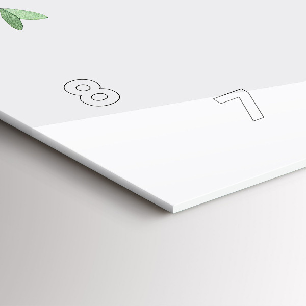 Reloj de cristal horizontal Hojas de planta