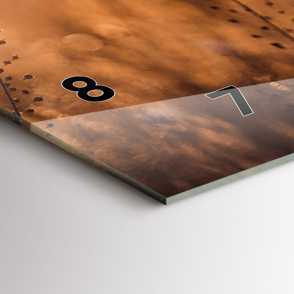 Reloj de cristal horizontal Campo amanecer