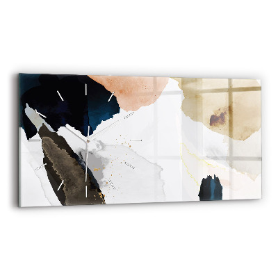 Reloj de cristal horizontal Manchas abstracto