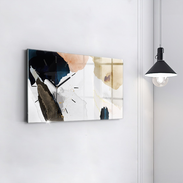 Reloj de cristal horizontal Manchas abstracto