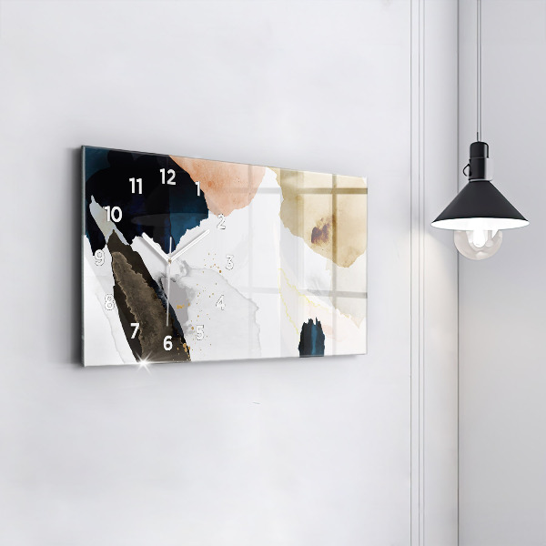 Reloj de cristal horizontal Manchas abstracto